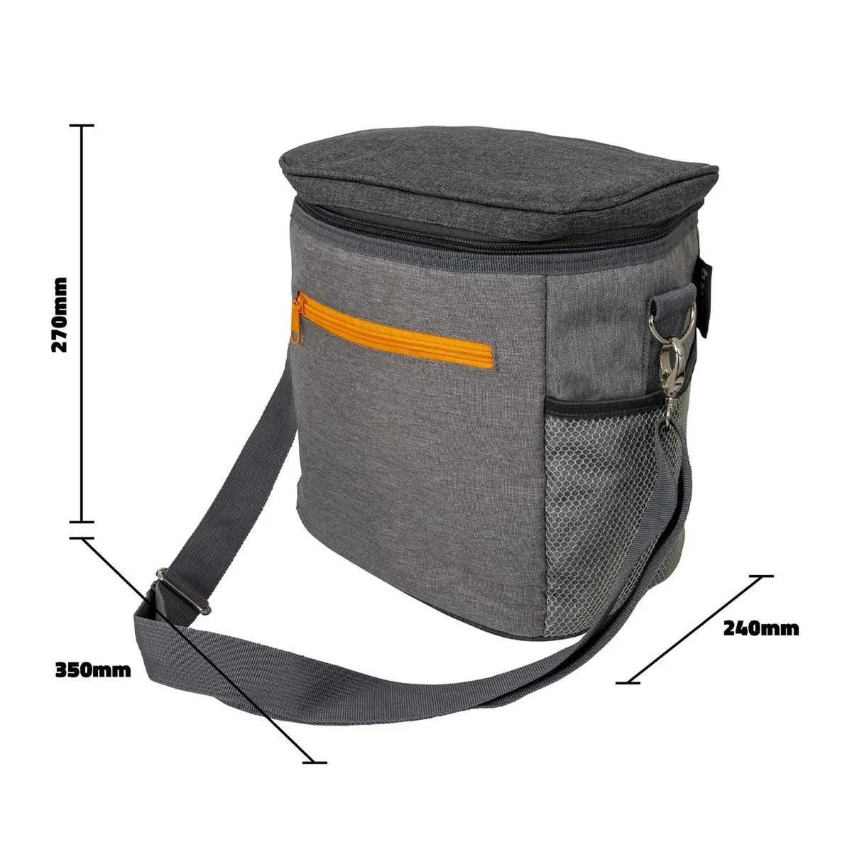 Bo-Camp Cooler Bag Grey Polyester 20L - Image 6