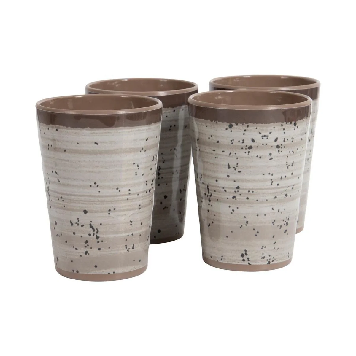 Bo-Camp Cup Halo Melamine 4 Pieces Beige - Image 3