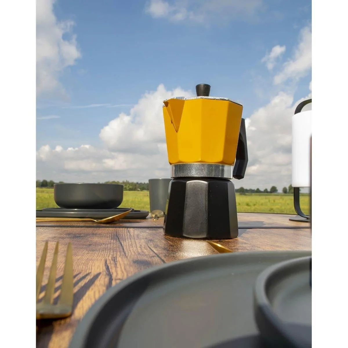 Bo-Camp Industrial Collection Percolator Hudson Yellow 3 Cups - Image 2