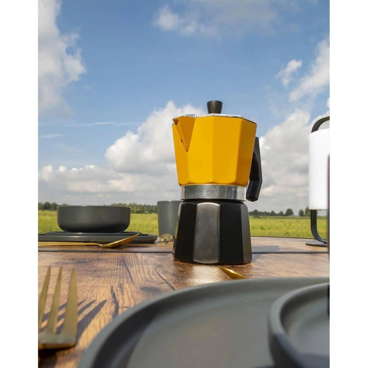 Bo-Camp Industrial Collection Percolator Hudson Yellow 6 Cups - Image 2