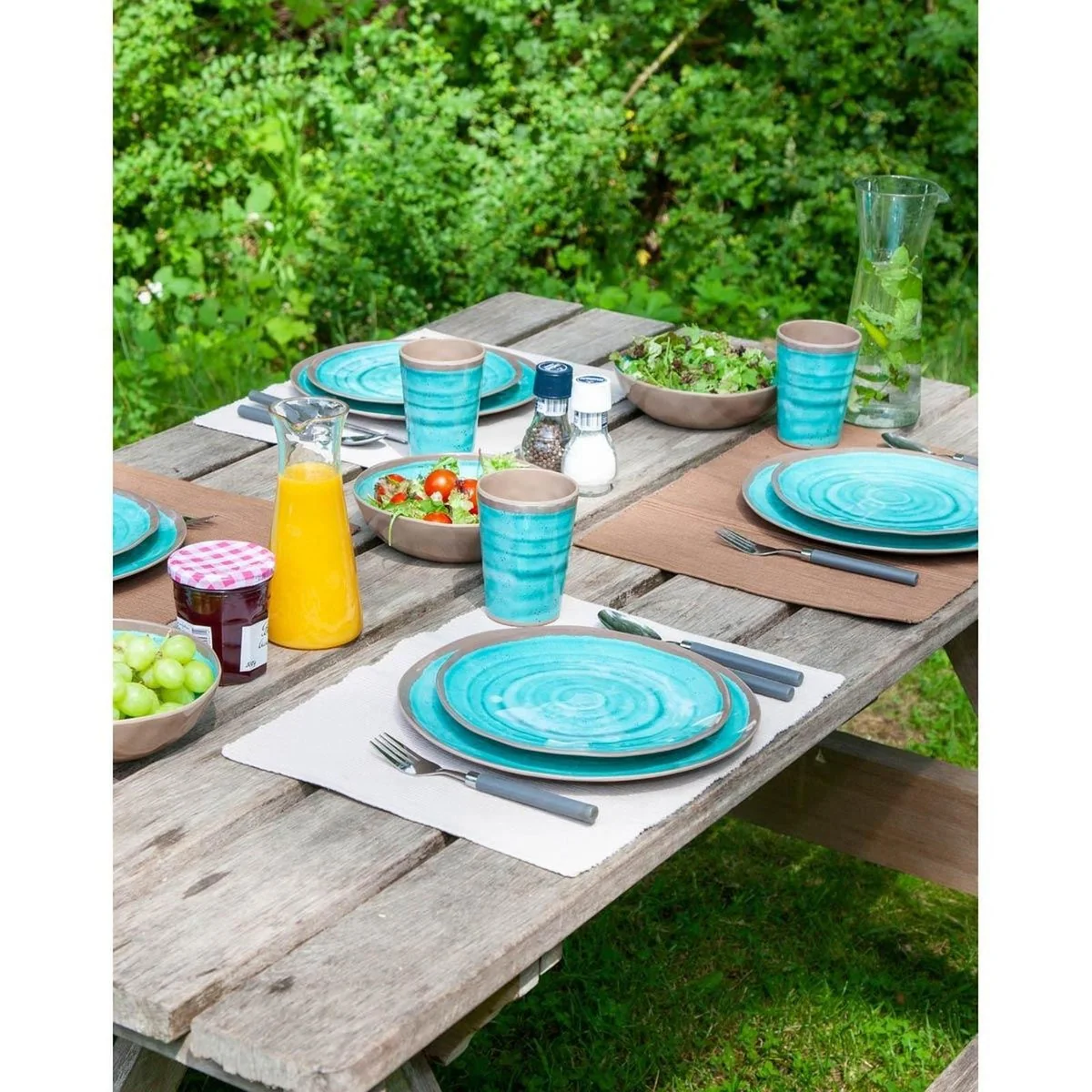 Bo-Camp Mug Halo M Melamine 4 Pieces Aqua - Image 2