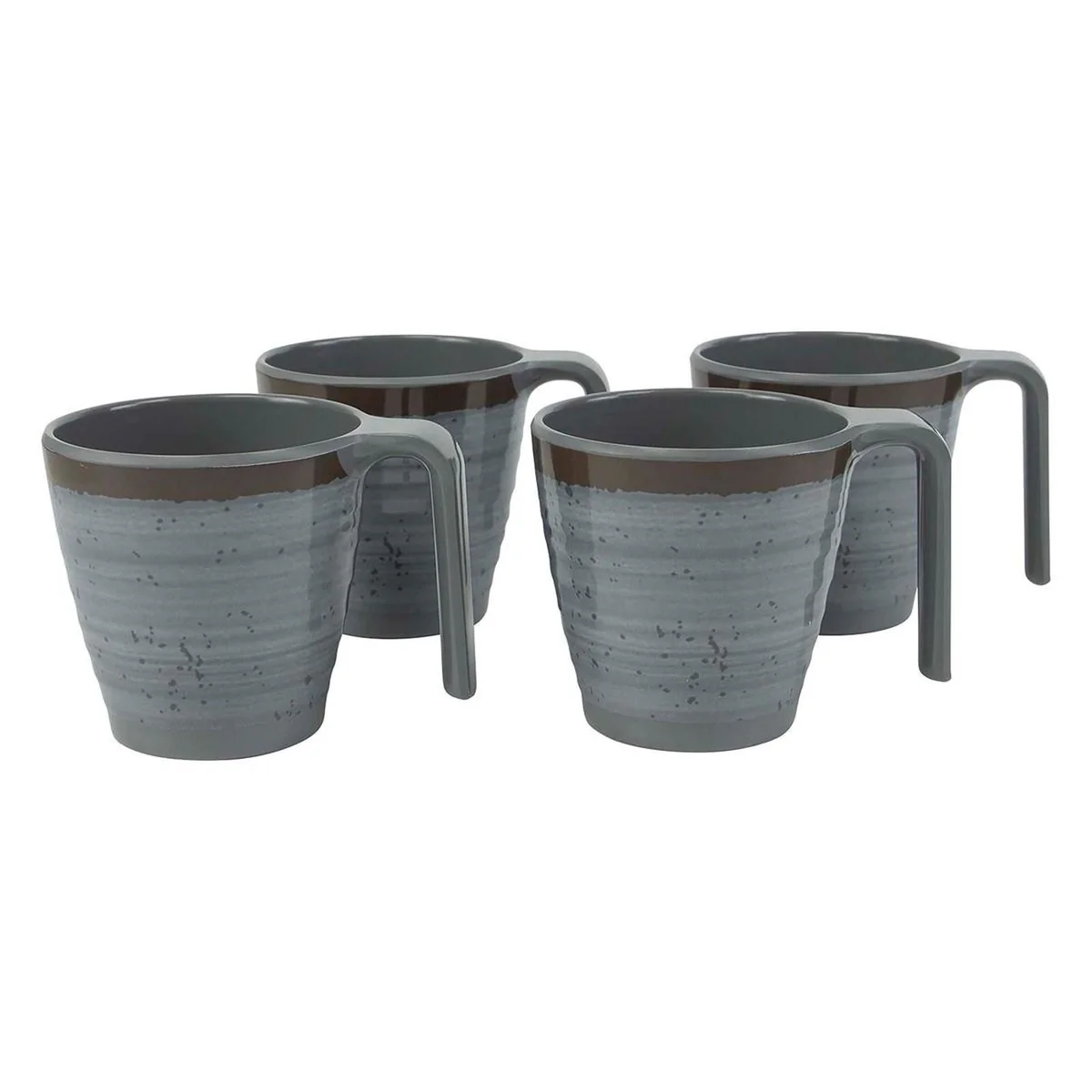 Bo-Camp Mug Halo M Melamine 4 Pieces Grey - Image 2
