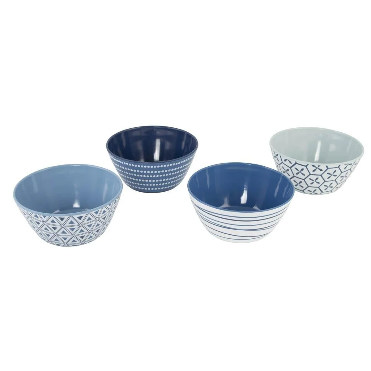 Bo-Camp Tableware Mix & Match Melamine 16 Pieces Blue/White - Image 5