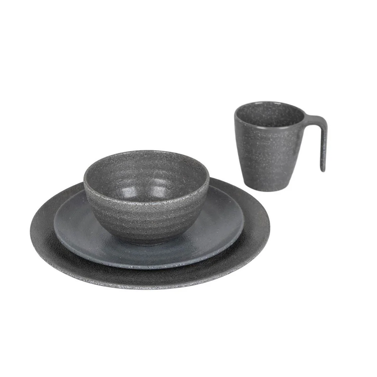 Bo-Camp Tableware Stone 16 Pieces Grey - Image 7
