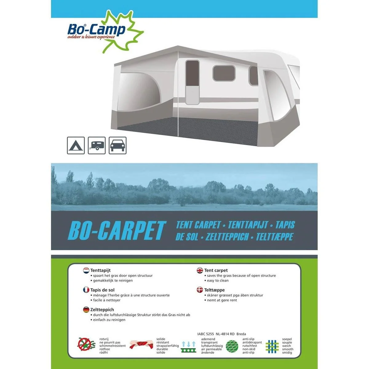 Bo-Camp Tent Carpet Bo-Carpet Grey 4x3 Metres - Image 5
