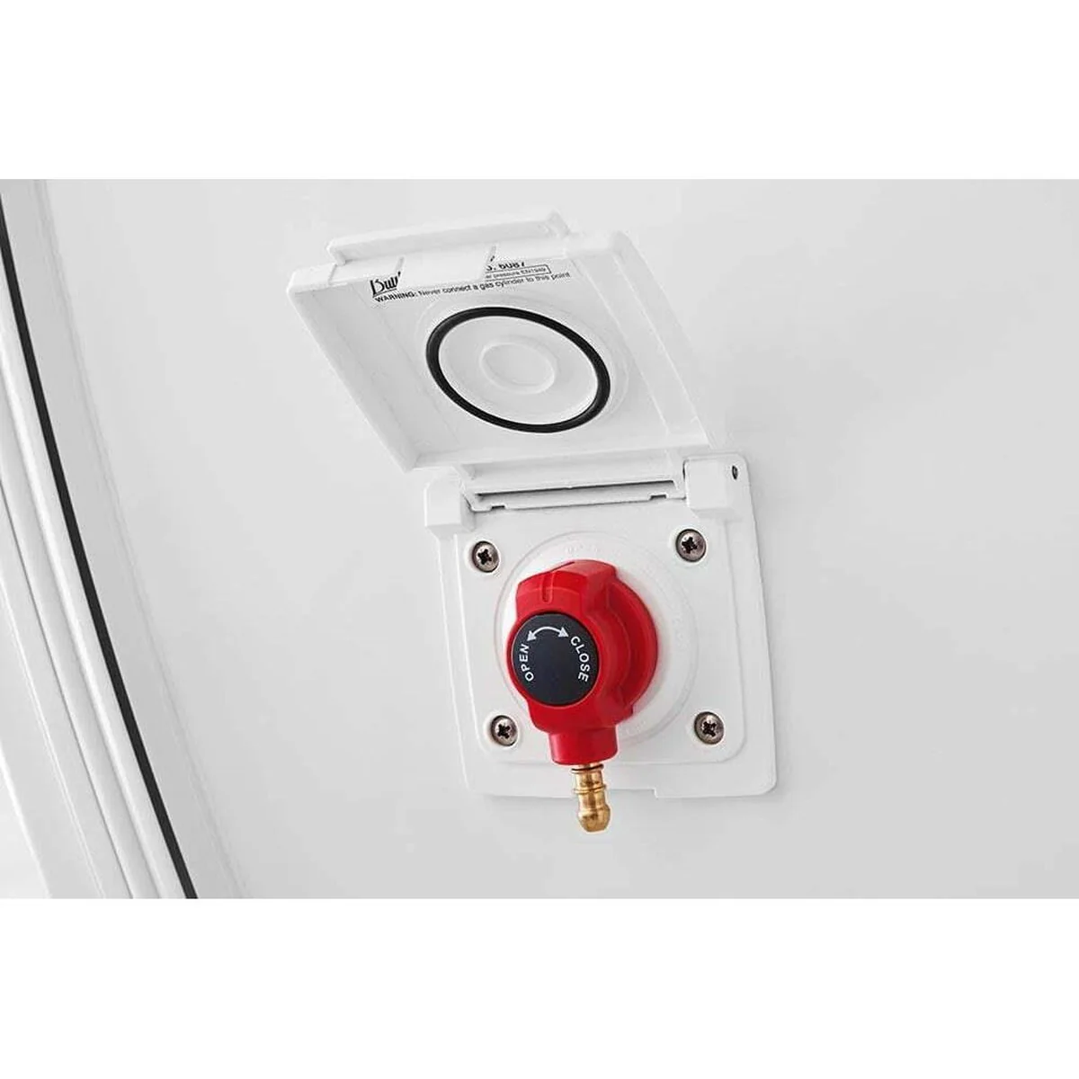 Bullfinch Caravan White BBQ Gas point and Quick Release Plug in tail connector - Image 2
