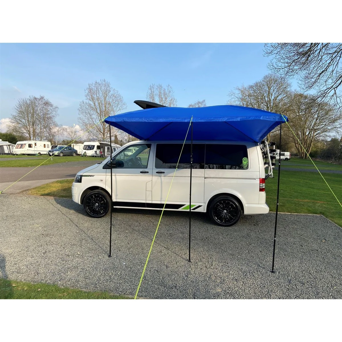 Campervan Awning Sun Canopy Sunshade Motorhome for 4 or 6mm Rail Blue T4 T5 T6 - Image 3