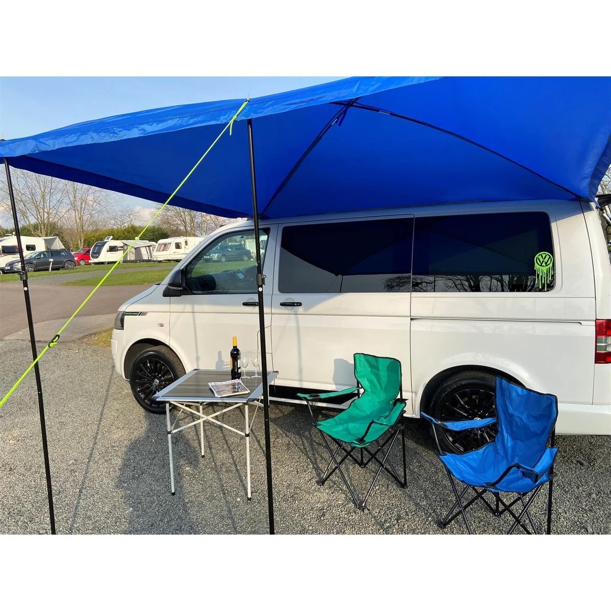 Campervan Awning Sun Canopy Sunshade Motorhome for 4 or 6mm Rail Blue T4 T5 T6 - Image 5