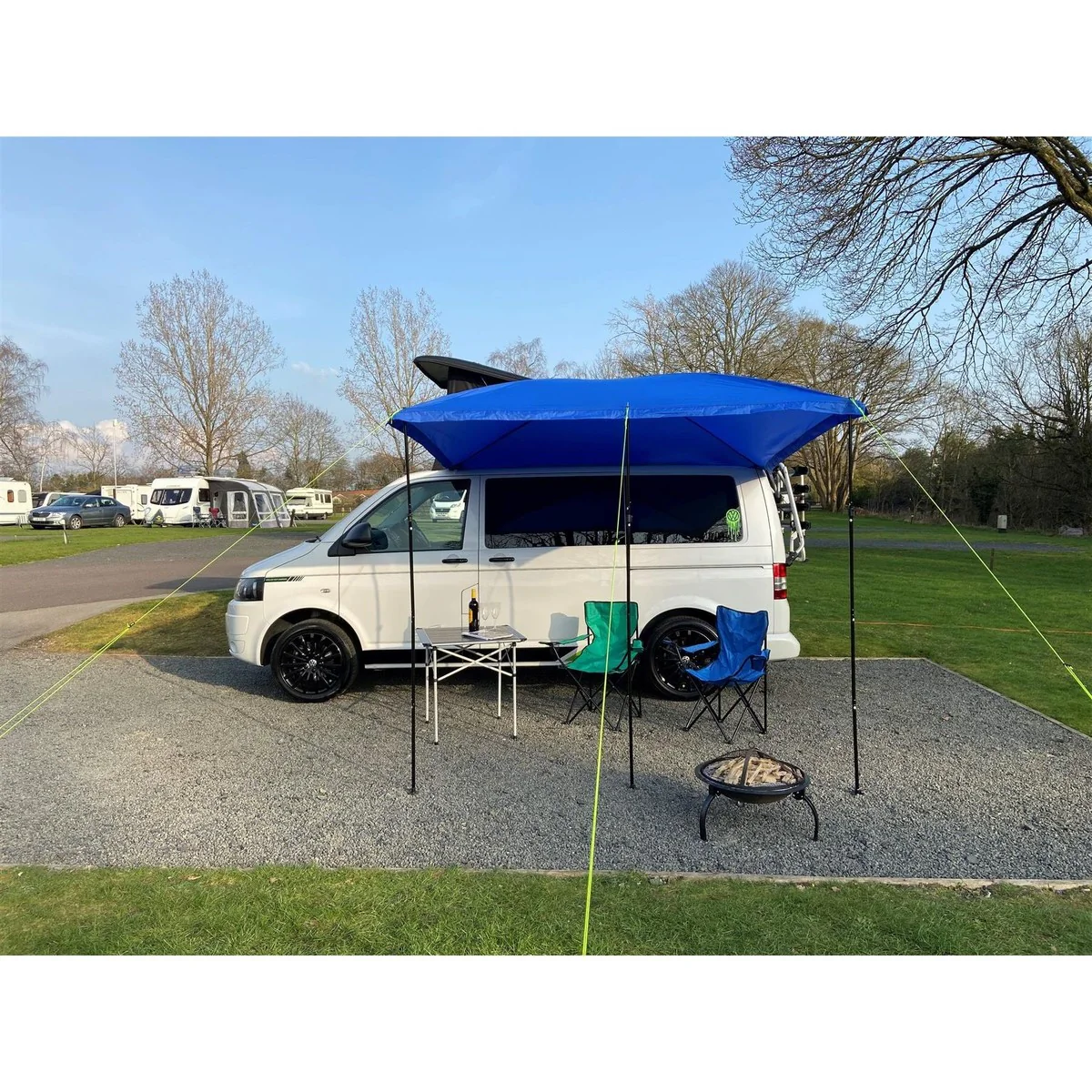 Campervan Awning Sun Canopy Sunshade Motorhome for 4 or 6mm Rail Blue T4 T5 T6 - Image 7