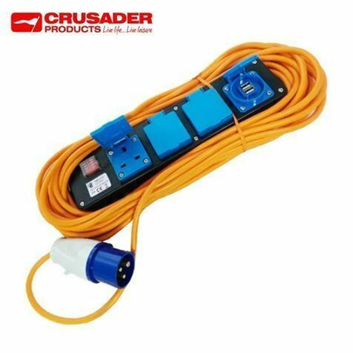 Mobile Mains Electric Power Supply With 2X Usb Ports - 15M Lead - Image 2