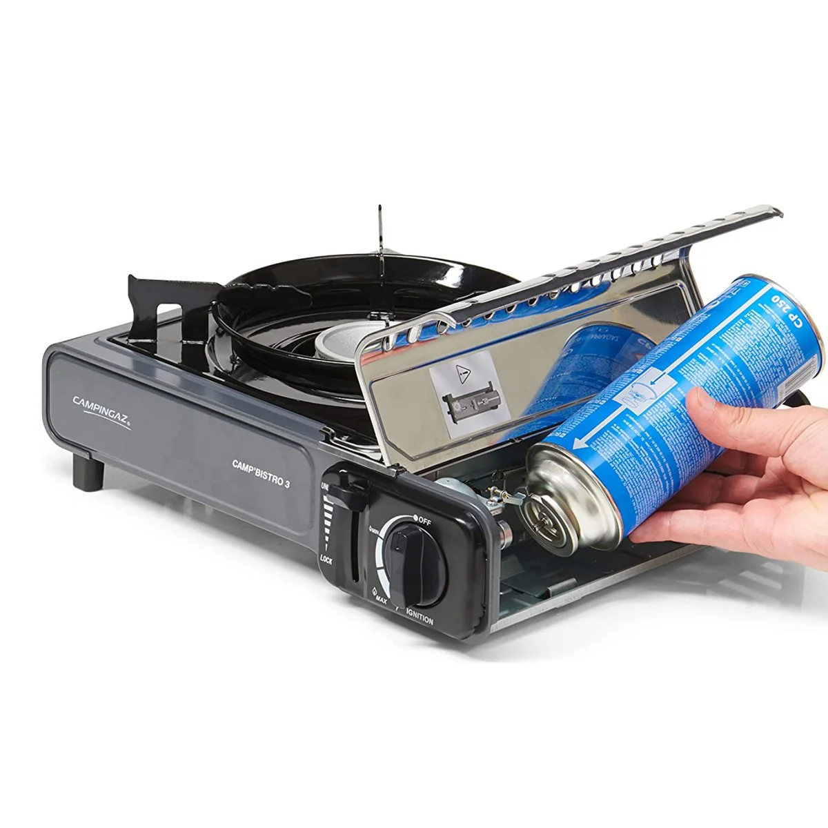Campingaz Bistro 3 Grey Camping gas stove with Griddle - Image 9
