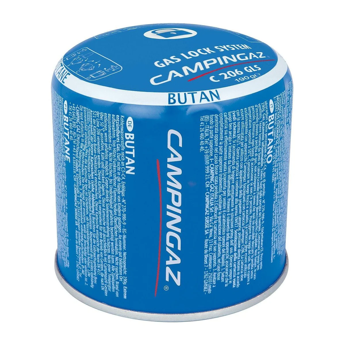 Campingaz C206 Butane Gas Cartridge Lock System 190g Camping Outdoors