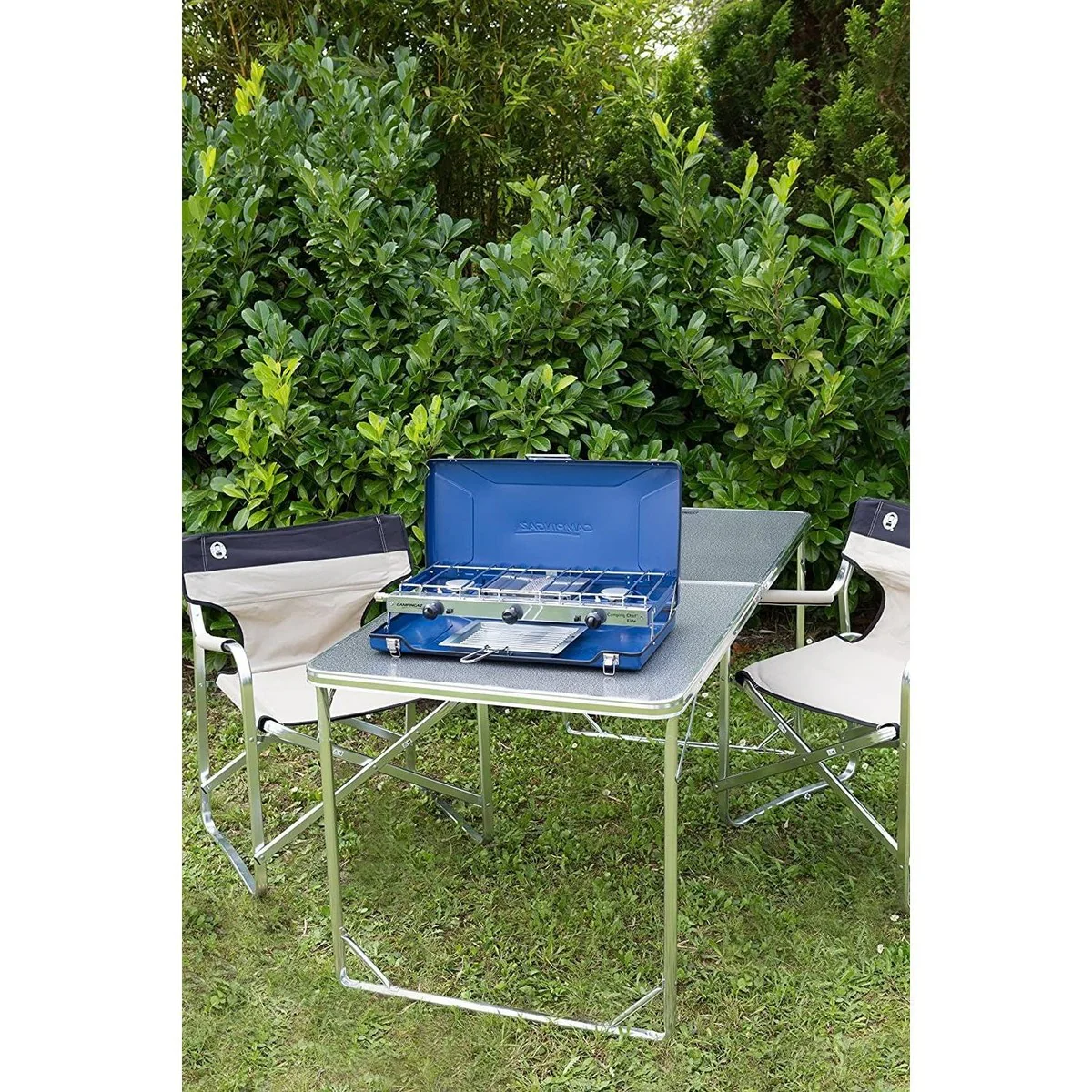 Campingaz Camping Chef Stove Folding Double Burner With Grill - Image 6