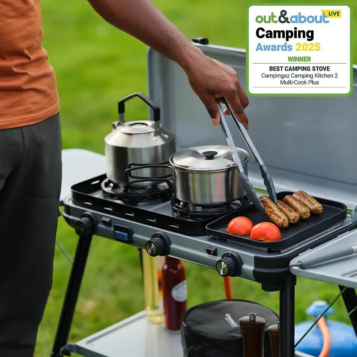 Campingaz Camping Kitchen 2 Multi Cook Plus Gas Stove Raised - Image 5