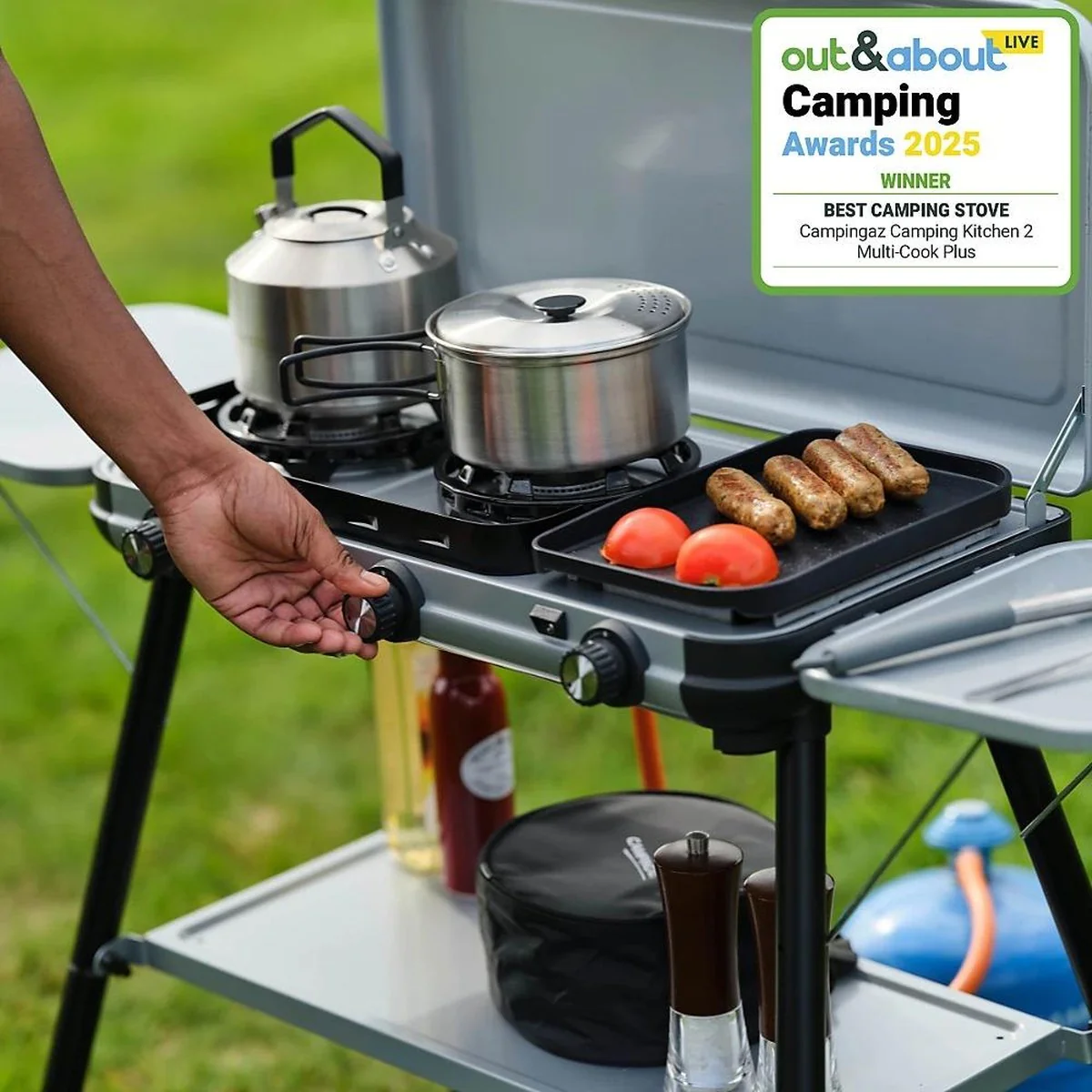 Campingaz Camping Kitchen 2 Multi Cook Plus Gas Stove Raised - Image 6