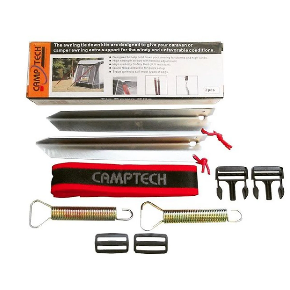 Camptech Awning Storm Straps Tie Down Kit Techline Secure SL500