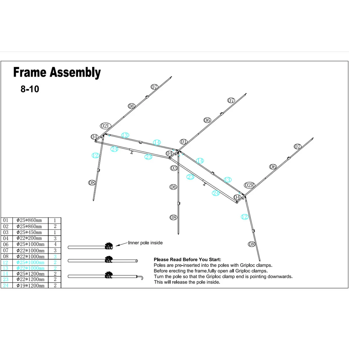 Camptech Savanna DL Fibre Frame Full Awning Traditional Seasonal for Caravans - Image 4