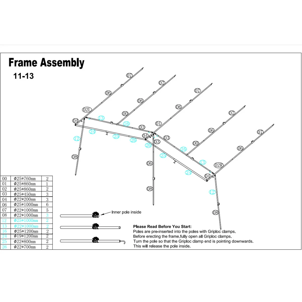 Camptech Savanna DL Fibre Frame Full Awning Traditional Seasonal for Caravans - Image 5