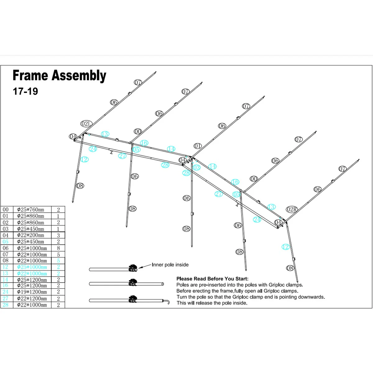 Camptech Savanna DL Fibre Frame Full Awning Traditional Seasonal for Caravans - Image 7