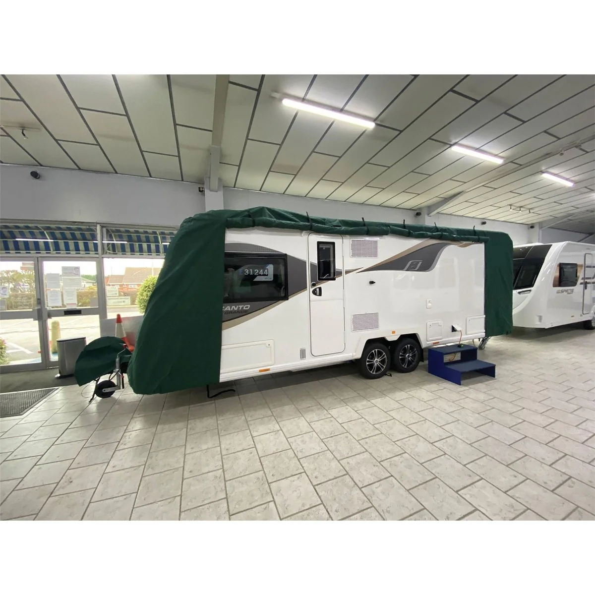 Caravan cover pro XXXLarge upto  8Ft wide 23ft-25ft  (690 - 750 cm) green 4347G8 - Image 8