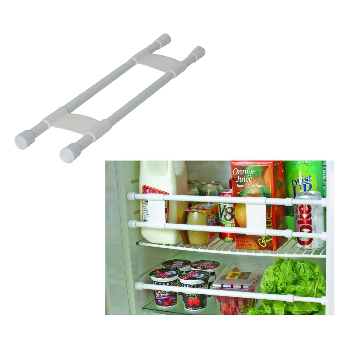 Caravan Motorhome Boat RV Cupboard Fridge Double Retaining Bars 40.5 - 71cm
