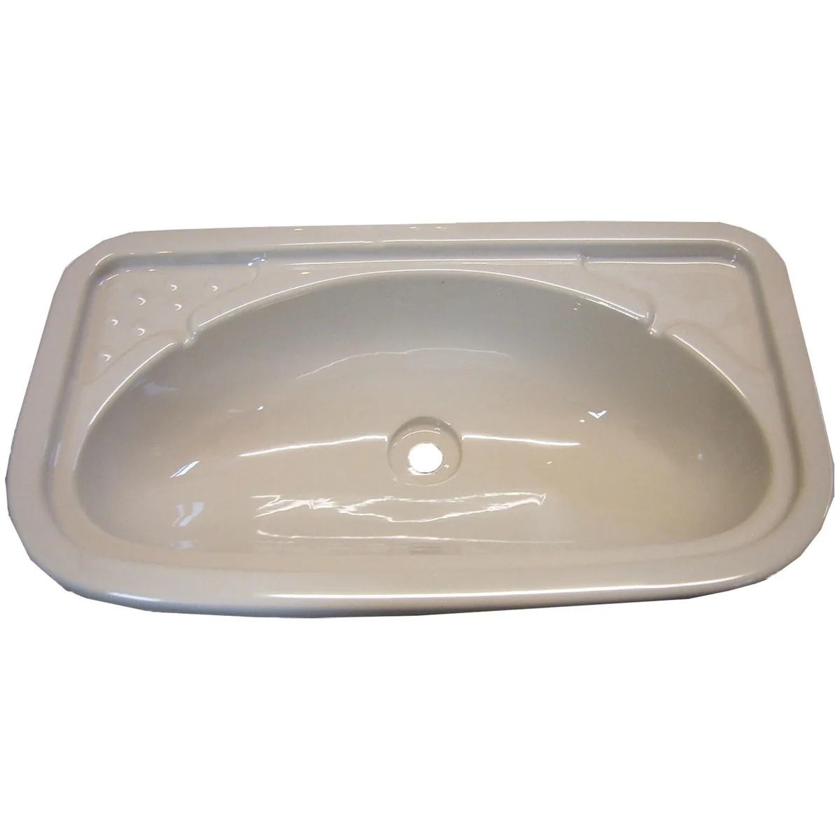 Caravan Motorhome Camper Boat Bathroom Ivory Plastic Vanity Sink