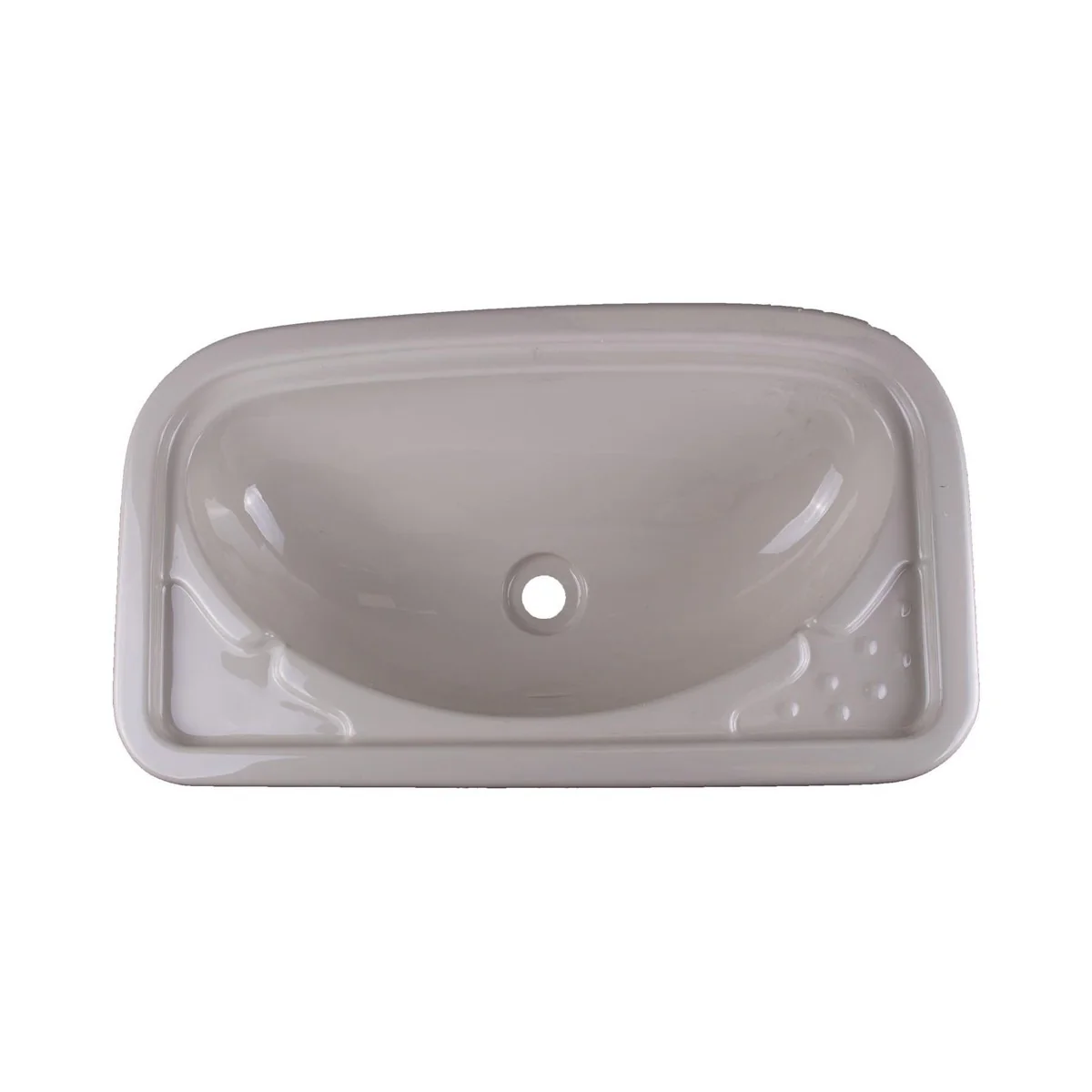 Caravan Motorhome Camper Boat Bathroom Ivory Plastic Vanity Sink - Image 2