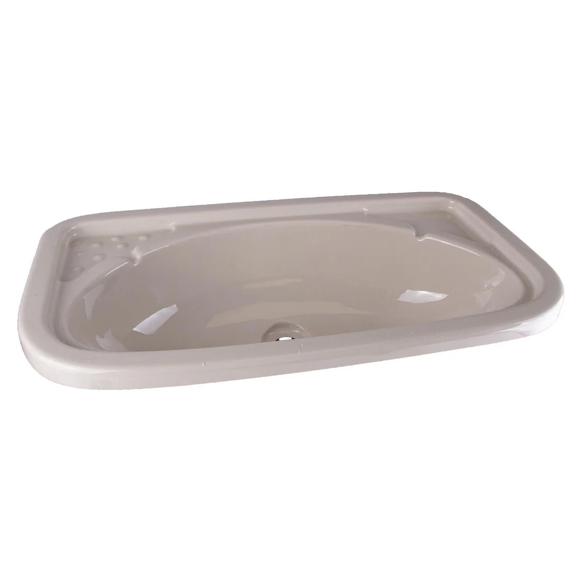 Caravan Motorhome Camper Boat Bathroom Ivory Plastic Vanity Sink - Image 5