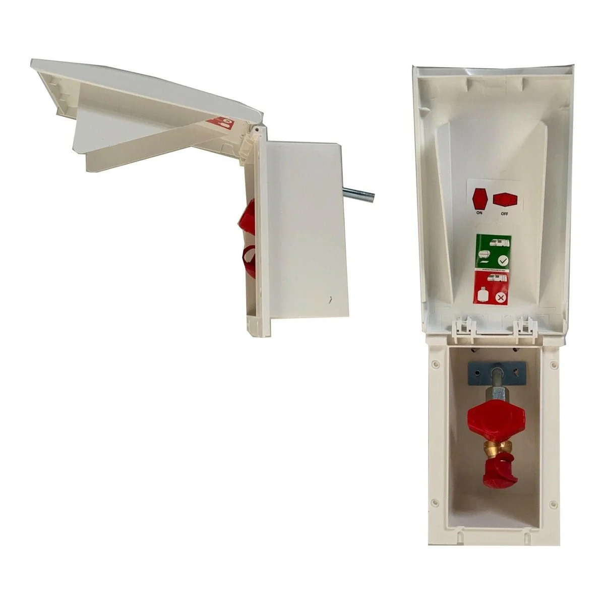 Caravan / Motorhome LPG Gas BBQ Flush Fit Outlet Box TND Model – PO683