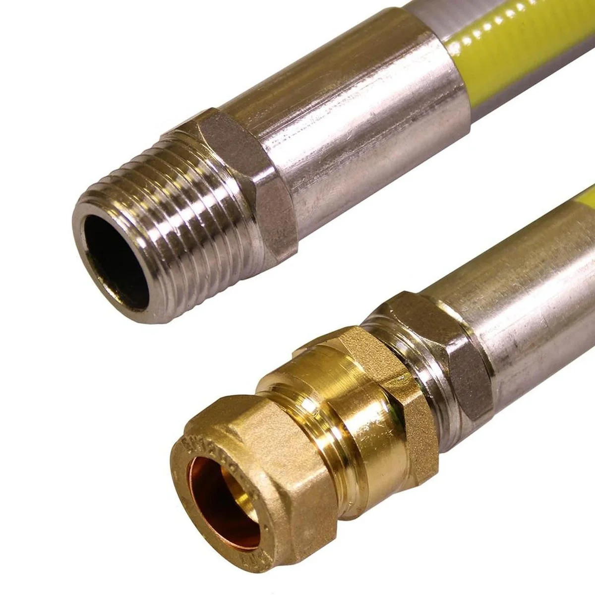Clessinox Stainless Meter Box Hose 1.2 Metre 1/2" x 22mm - Image 2