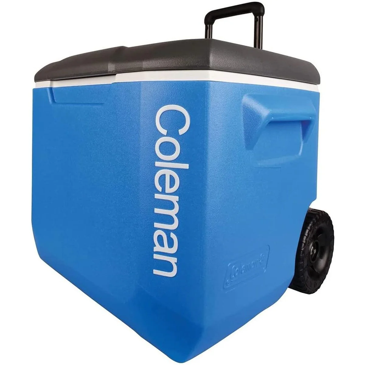 Coleman Blue 60QT Tricolour Wheeled Camping Cooler - Image 2