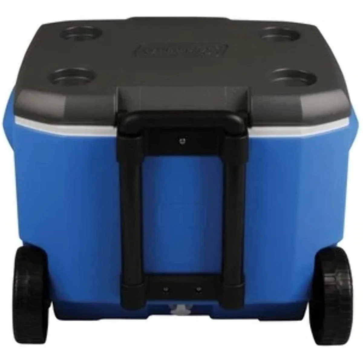 Coleman Blue 60QT Tricolour Wheeled Camping Cooler - Image 4