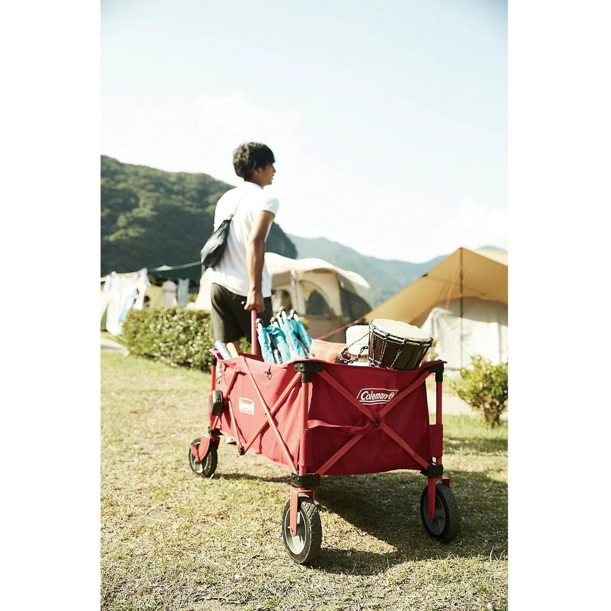 Coleman Camping Wagon 2000035214 Max. 85kg Hand Cart Trolley Red Foldable Garden - Image 7