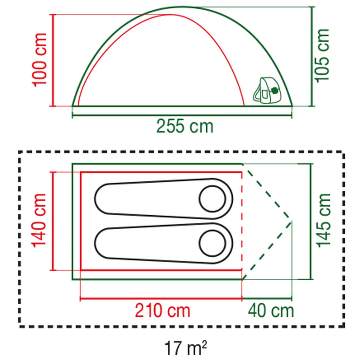 Coleman Darwin 2 Plus BlackOut Tent 2 Berth Dome Tent - Image 19