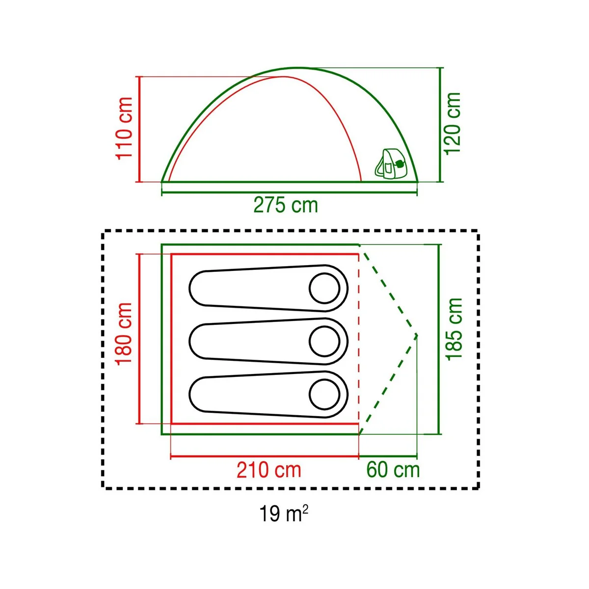 Coleman Darwin Summer 3 Tent 3 Berth - Image 18
