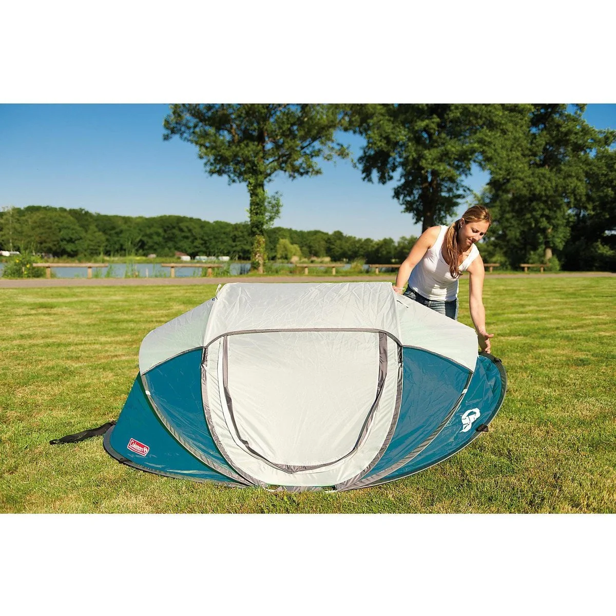 Coleman Fast Pitch Pop Up Galiano 2 Person Blue Tent - Image 6