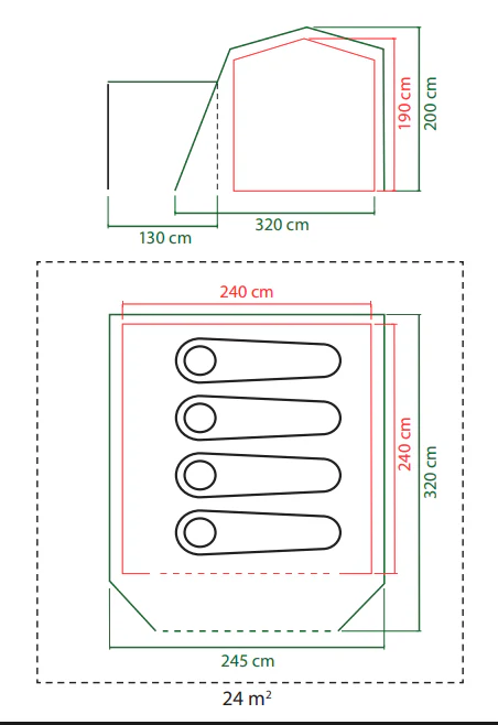 Coleman FastPitch Forest Lodge 4 Tent 4 Berth Tent - Image 10