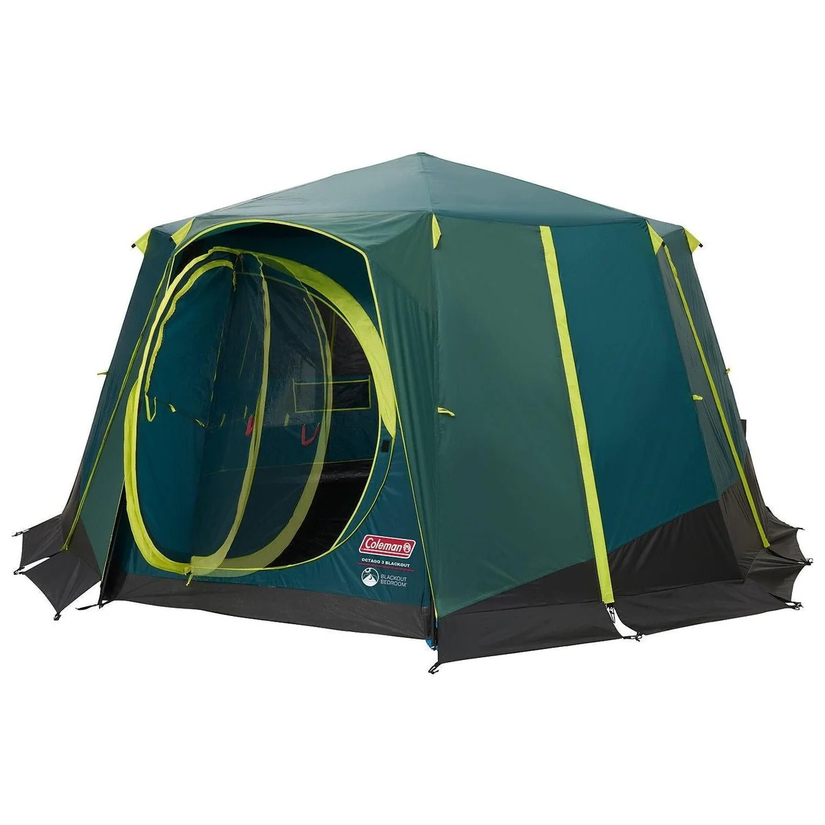 Coleman Octagon Green 8 Person Blackout Tent Camping Festival Outdoors Garden - Image 3