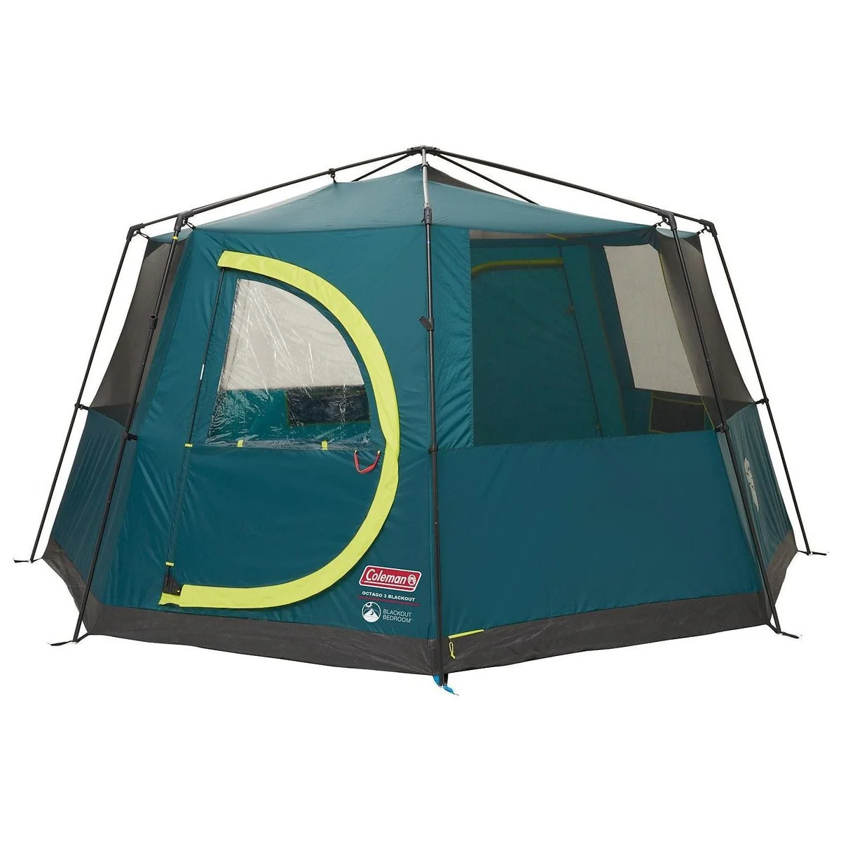 Coleman Octagon Green 8 Person Blackout Tent Camping Festival Outdoors Garden - Image 4