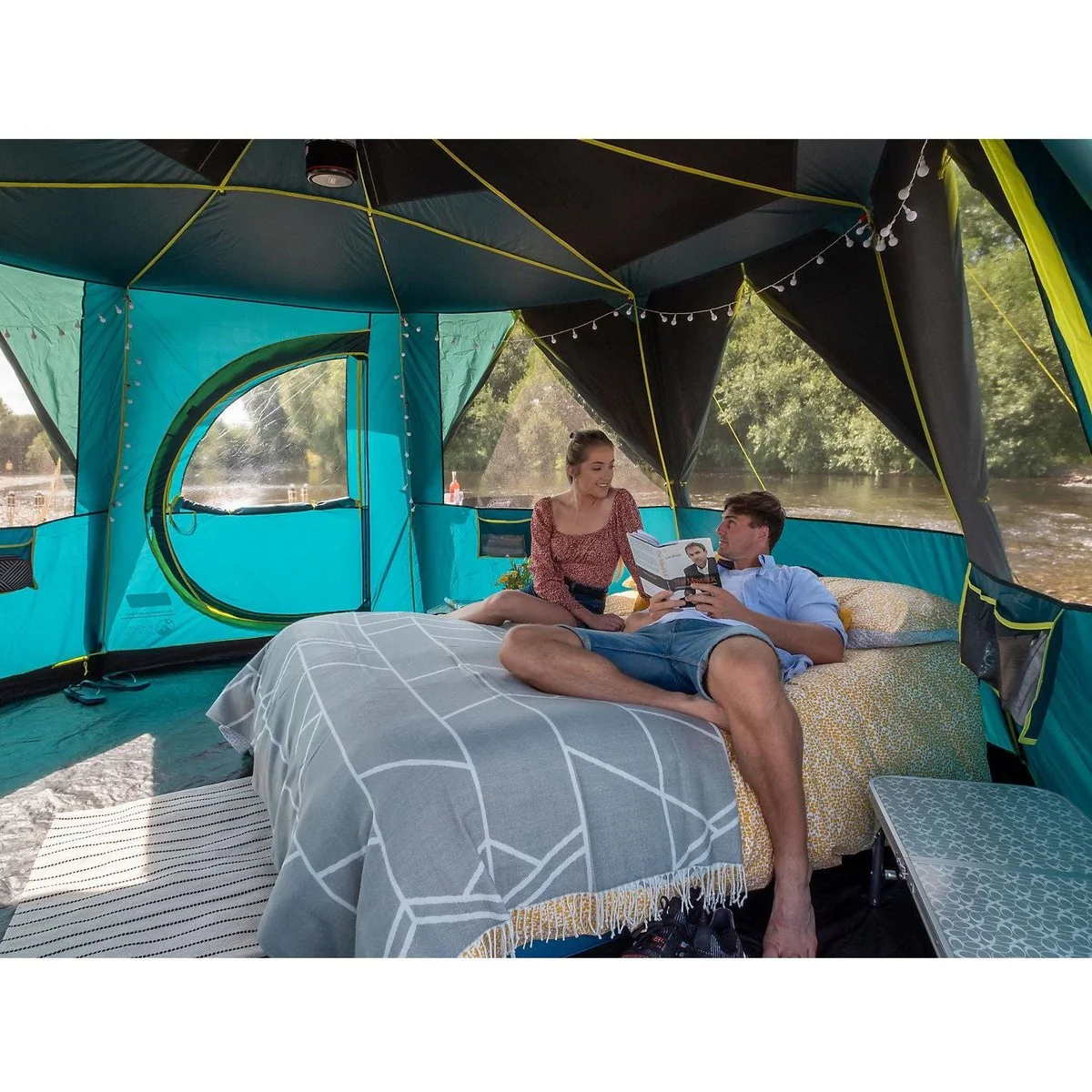 Coleman Octagon Green 8 Person Blackout Tent Camping Festival Outdoors Garden - Image 7