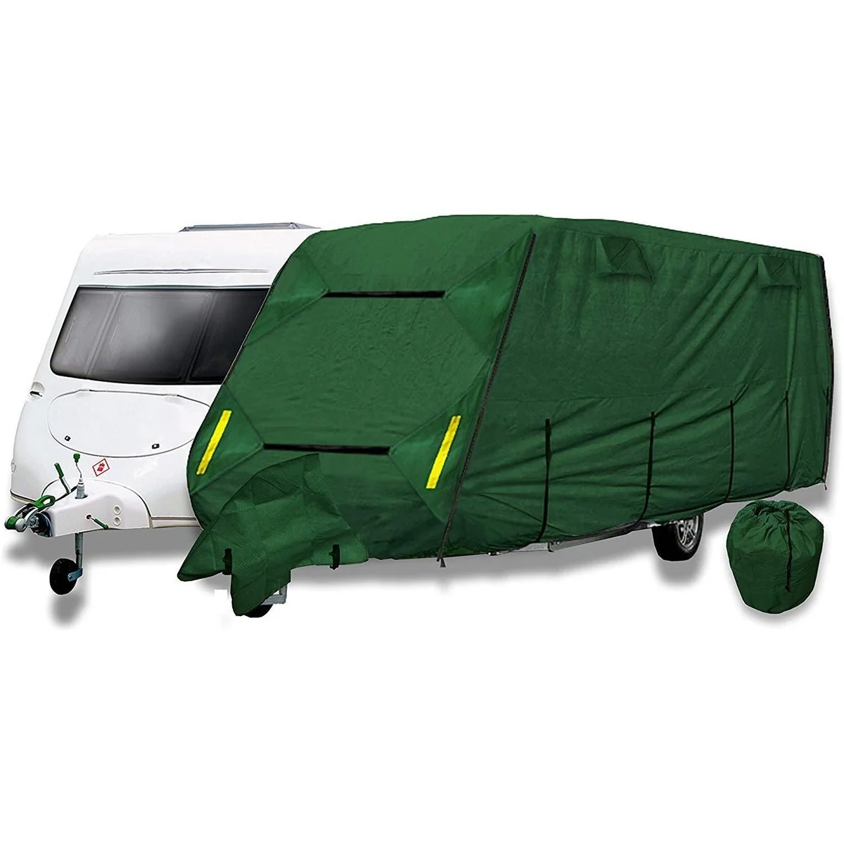 Coverpro Premium Breathable 4-Ply Full Green Caravan Cover Fits 17-19Ft Free Bag