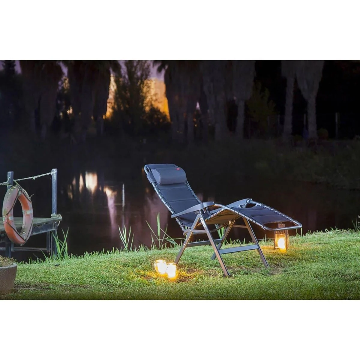 Crespo Zero Gravity Chair AL/232 Deluxe Dark Grey - Image 2