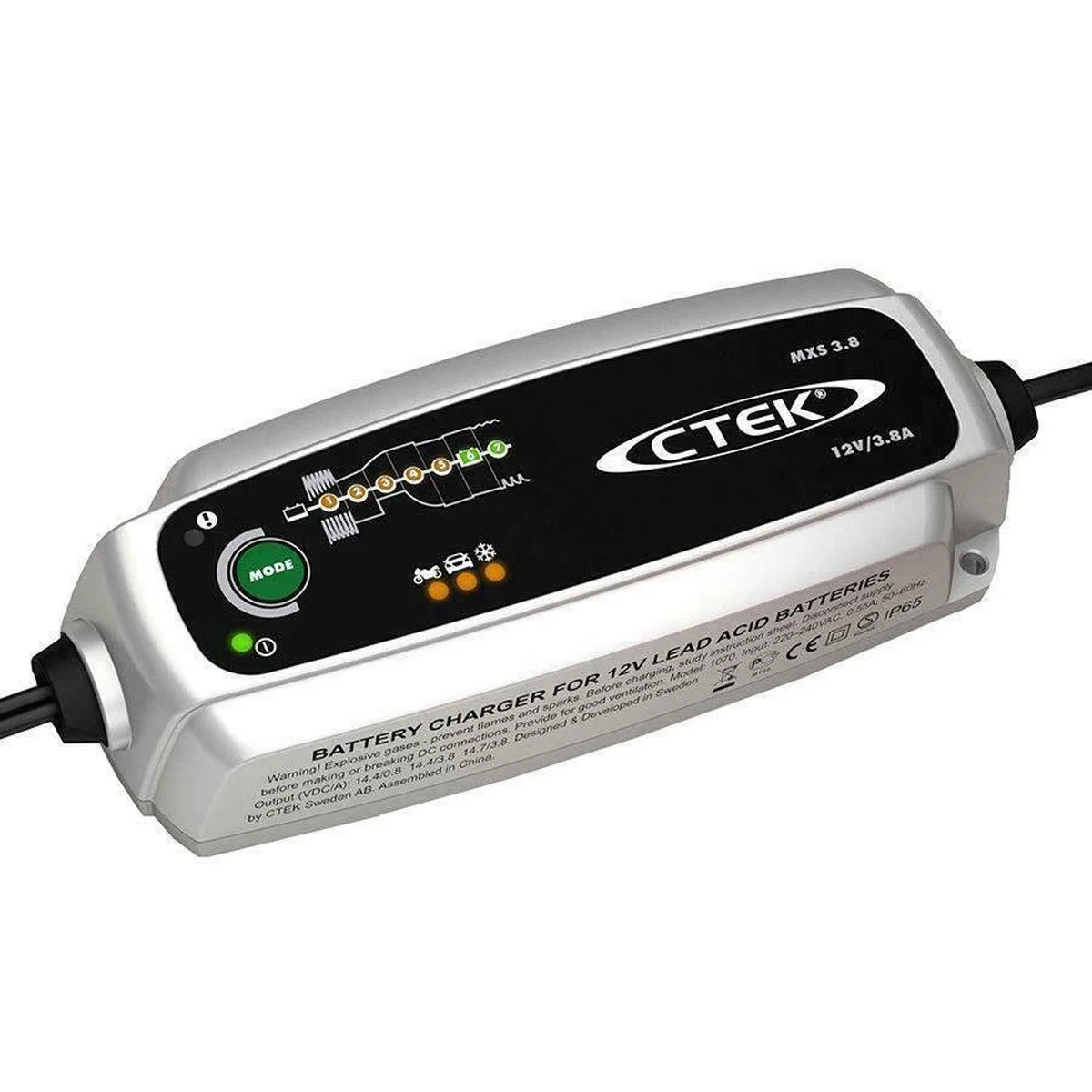 CTEK MXS 3.8 Battery Charger Charges & Maintains Car and Motorcycle Batteries - Image 4