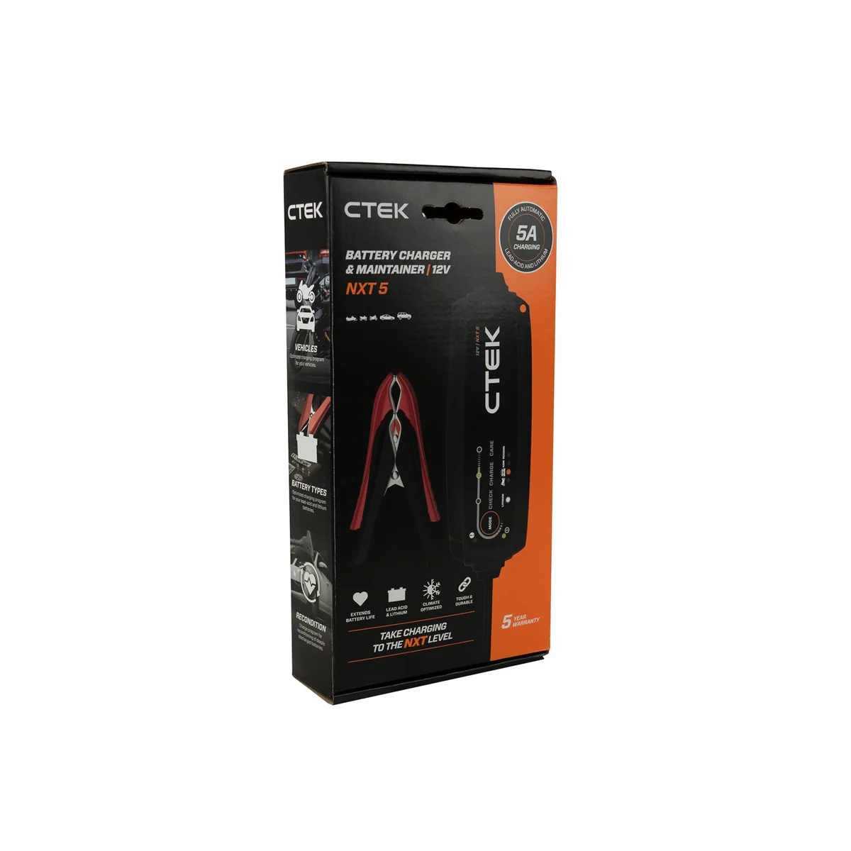 CTEK NXT 5 UK+G Smart Battery Charger for 12V Lead Acid & Lithium-ion - Image 2