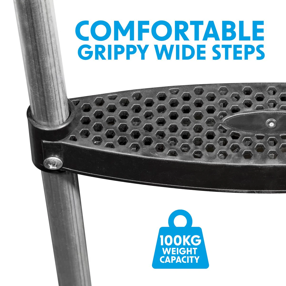 Dellonda 2-Step Trampoline Ladder for DL66 (6ft), DL67 (8ft), DL68 (10ft) - Image 4
