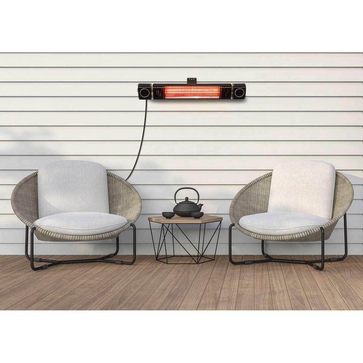 Dellonda 2000W Infrared Outdoor Patio Heater with Speakers - Image 11