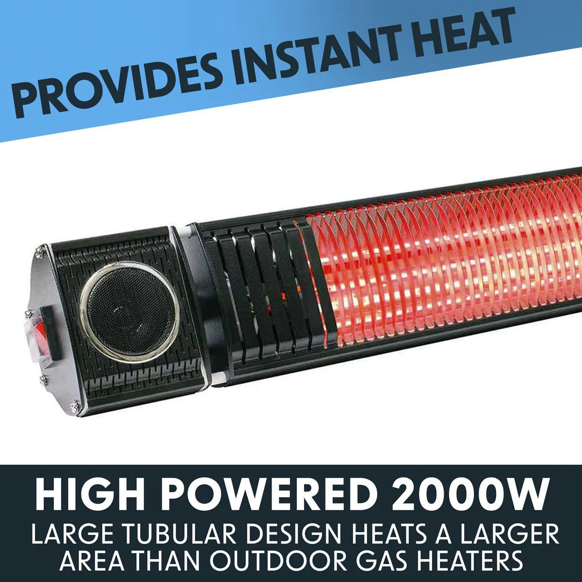 Dellonda 2000W Infrared Outdoor Patio Heater with Speakers - Image 12