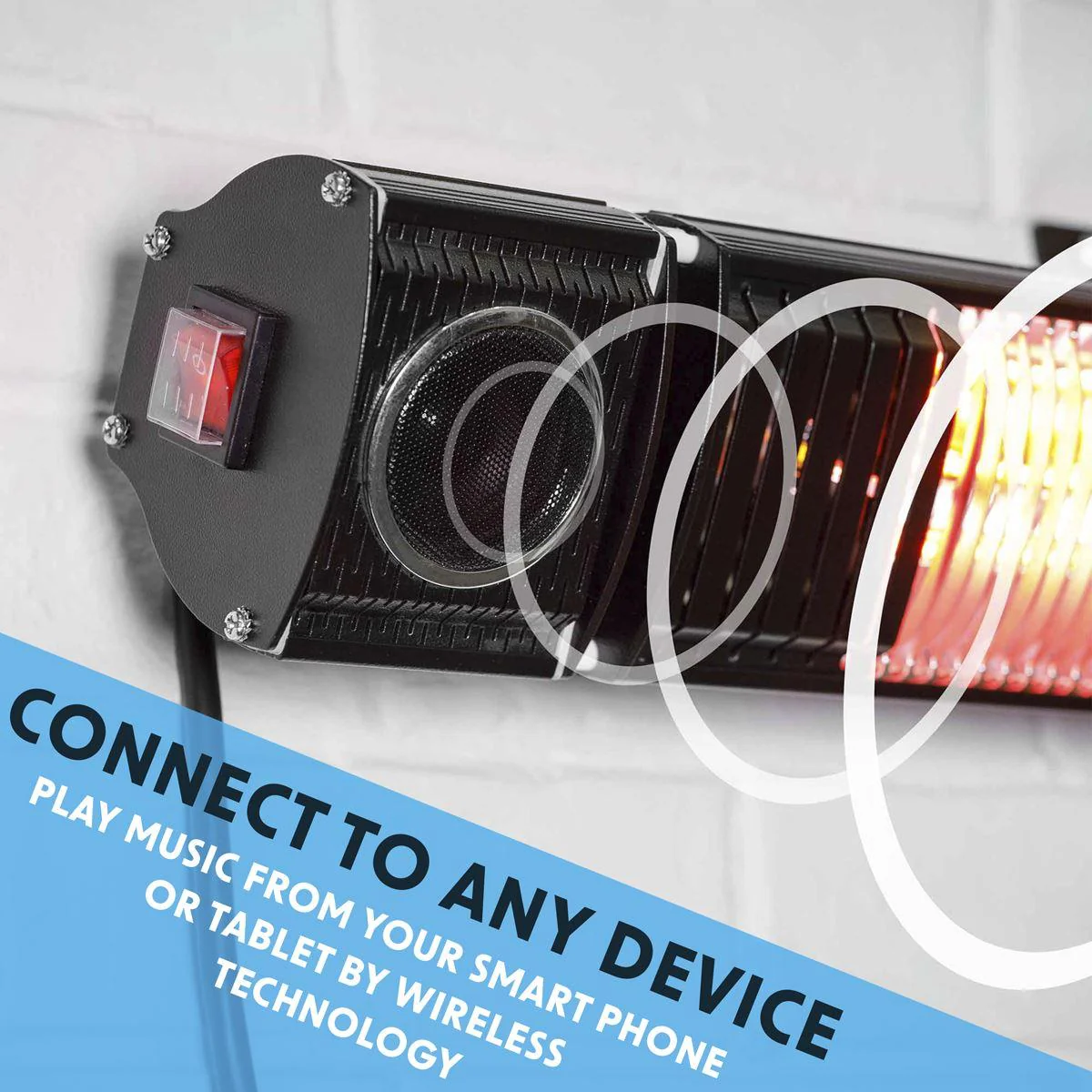 Dellonda 2000W Infrared Outdoor Patio Heater with Speakers - Image 14