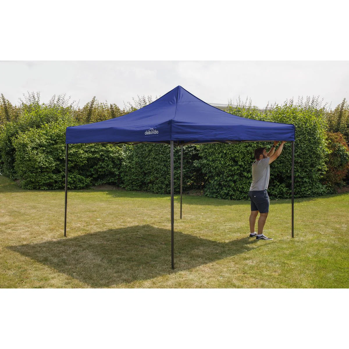 Dellonda 2x2m Pop-Up Gazebo Heavy Duty  Carry Bag Rope Stakes & Weight Blue - Image 10