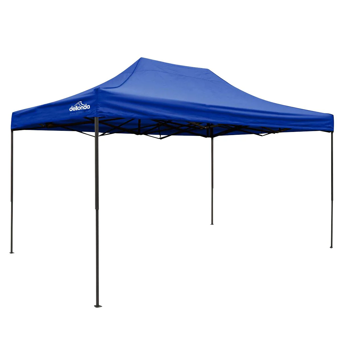 Dellonda 3 x 4.5m Pop-Up Gazebo Heavy Duty Carry Bag Rope Stakes & Weight Blue